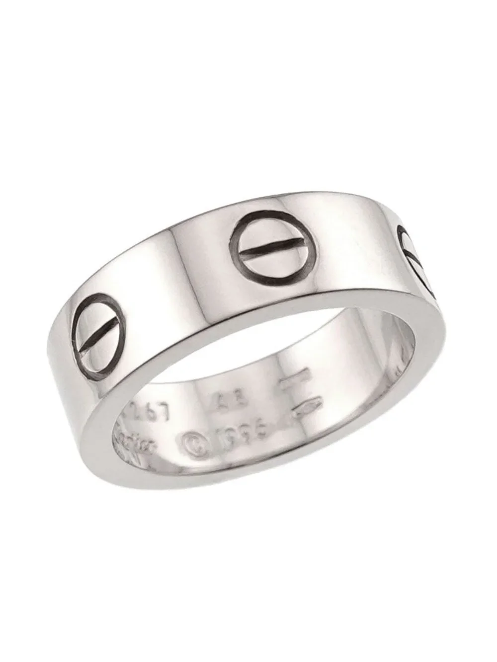 Cartier Love Classic 48 Ring 18k WG White Gold 750